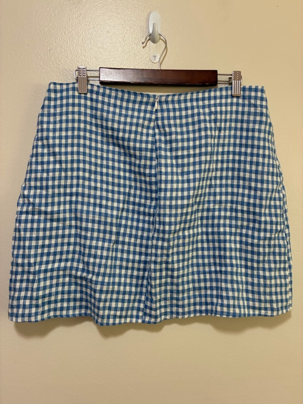Reformation Ethel Two Piece Set Blue Gingham Mini Skirt Puff sleeve crop top 12 - Picture 13 of 15